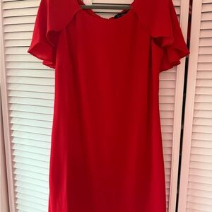Jessica Simpson Red Flutter Sleeve Shift Dress - Women's
